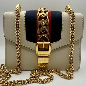 A condition! Gucci 2016-2025 Mini calfskin leather Sylvie satchel